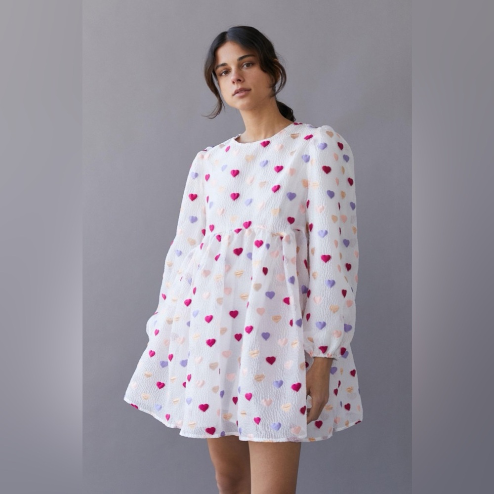 Sister Jane irina heart jacquard mini dress